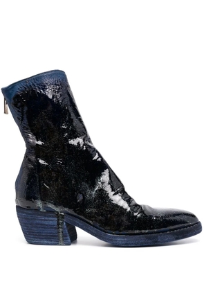 Guidi painted patent leather boots - Blue