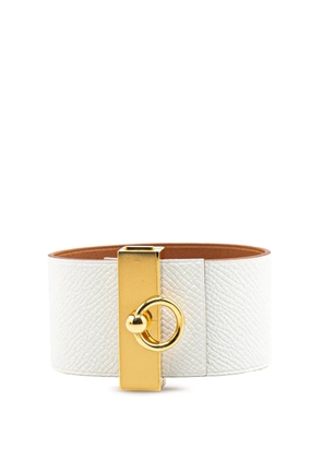 Hermès Pre-Owned 2014 Bicolor Epsom Reversible Illusion Bracelet MM costume bracelet - Gold