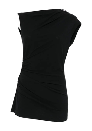 Brunello Cucinelli asymmetric draped top - Black