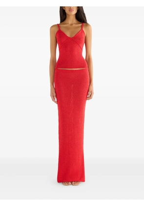 Asta Resort Carolina floor-length maxi skirt - Red