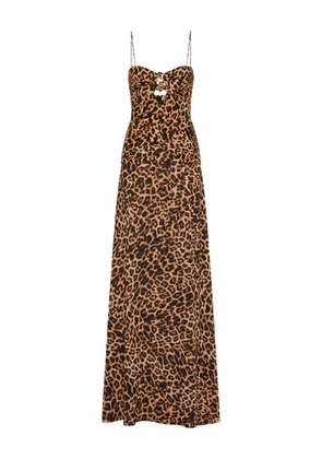 Rebecca Vallance Namir maxi cut-out split dress - Brown