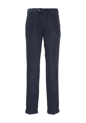 Fedeli pleated corduroy trousers - Blue