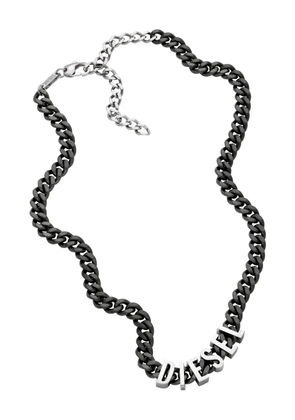 Diesel logo-lettering chain necklace - Black