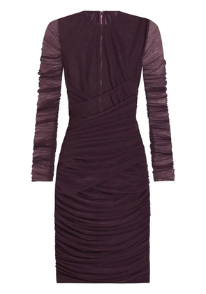 Dolce & Gabbana draped-detail mini dress - Purple