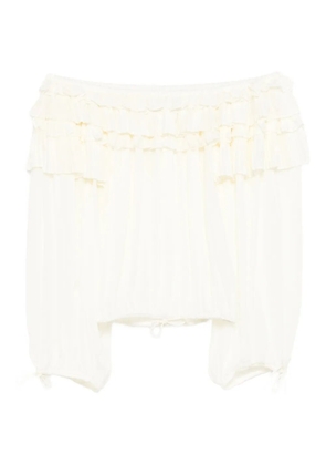 Cynthia Rowley ruffled blouse - Neutrals