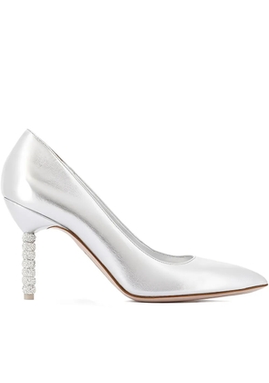 Sophia Webster 85mm Jasmine embellished pumps - Silver