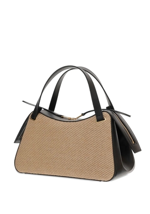 Jil Sander raffia-panelled tote bag - Neutrals