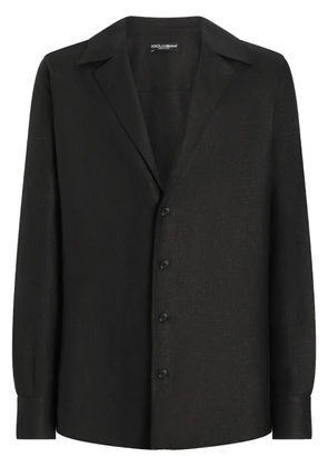 Dolce & Gabbana notched-lapels shirt - Black