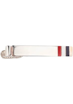 Thom Browne striped tie clip - Silver