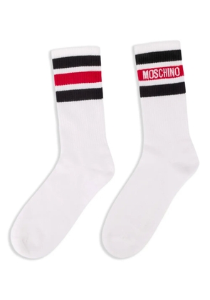 Moschino striped socks - White