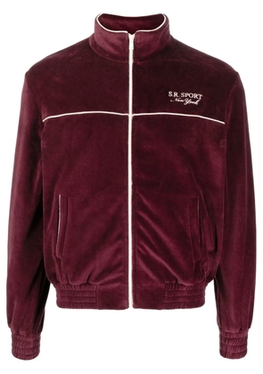 Sporty & Rich SR Sport velour track jacket - Red
