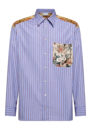 Pierre-Louis Mascia Alotho striped floral shirt - Blue