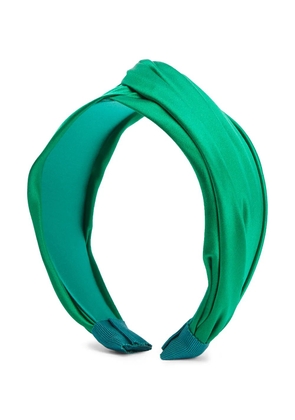 Jennifer Behr Twist satin headband - Green