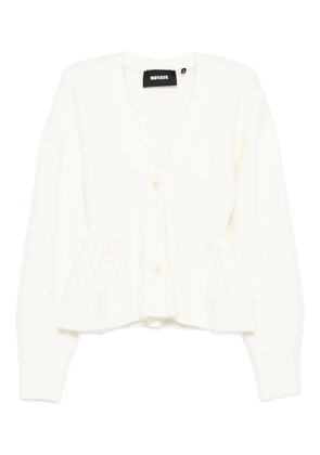 ROTATE BIRGER CHRISTENSEN peplum V-neck cardigan - White