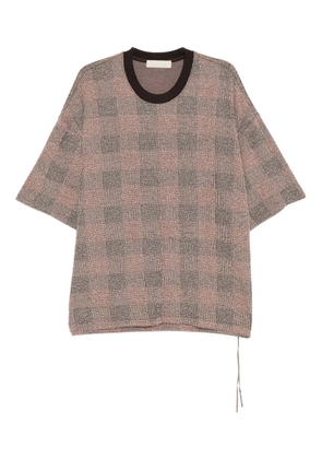 Mastermind World logo-embroidered T-shirt - Brown