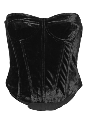 ROTATE BIRGER CHRISTENSEN velvet bustier top - Black