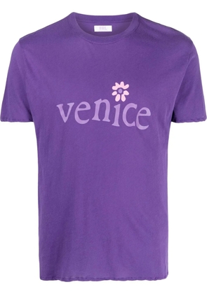 ERL slogan-print short-sleeve T-shirt - Purple