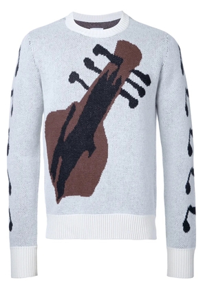 Takahiromiyashita The Soloist guitar intarsia jumper - Grey