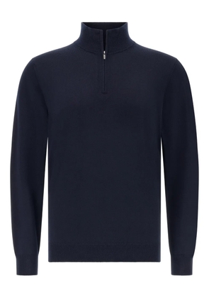 Boggi Milano half-zip wool sweater - Blue