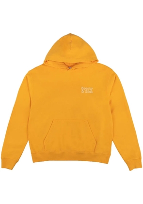 Sporty & Rich logo-print cotton hoodie - Yellow