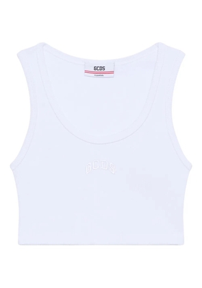 GCDS ribbed tank top - White