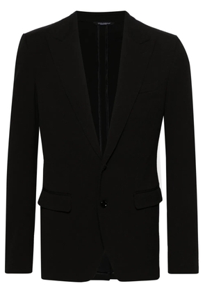 Dolce & Gabbana single-breasted textured blazer - Black