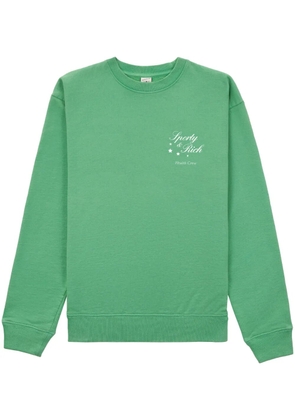 Sporty & Rich logo-print cotton sweatshirt - Green