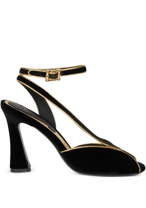 ETRO 90mm metallic-trim velvet high-heeled sandals - Black