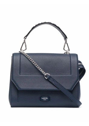 Lancel logo-print leather tote bag - Blue