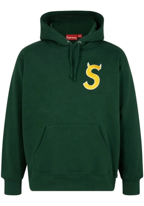 Supreme S logo drawstring hoodie - Green