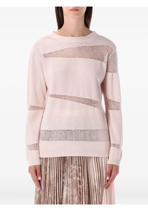 Fabiana Filippi long-sleeve mohair-inserts sweater - Pink