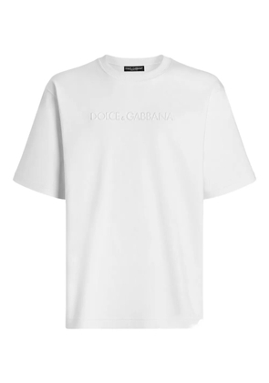 Dolce & Gabbana logo-embroidered T-shirt - White