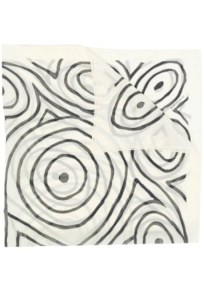 10 CORSO COMO abstract-print scarf - White