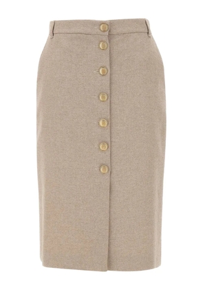 Marella button-front midi skirt - Neutrals
