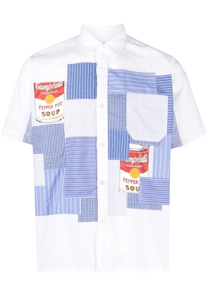 Junya Watanabe MAN Campbell's patchwork shirt - White