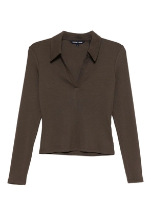 Veronica Beard Kearney long-sleeve polo - Brown