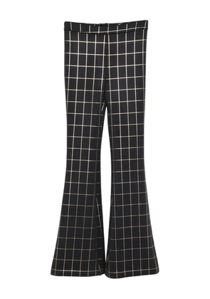 Cynthia Rowley checked flared trousers - Black