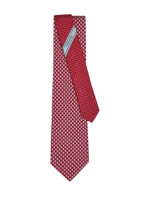 Ferragamo print silk tie - Red