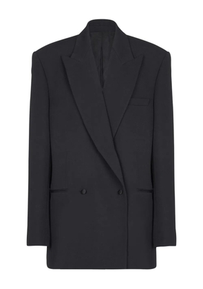 Balmain grain-de-poudre double-breasted blazer - Black
