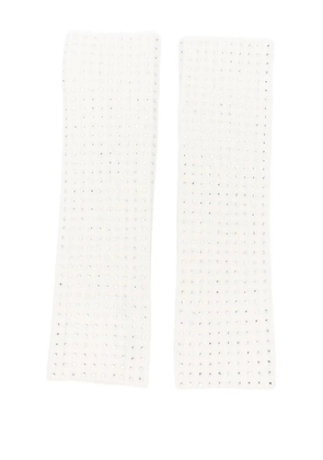 Maje embellished wool gloves - Neutrals