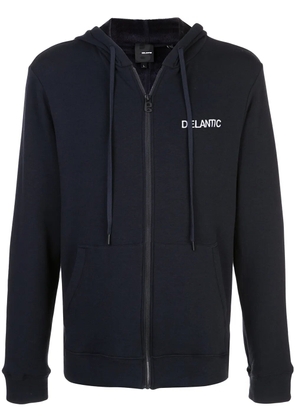 Delantic East Atlanta velour-lined zip hoodie - Blue