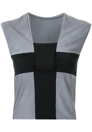Ma+ cross detail sleeveless top - Grey