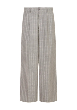 Marni pleat tartan-pattern trousers - Grey