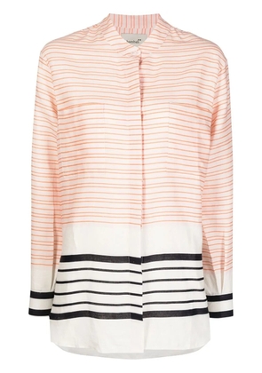 Bambah Aida striped linen shirt - Orange