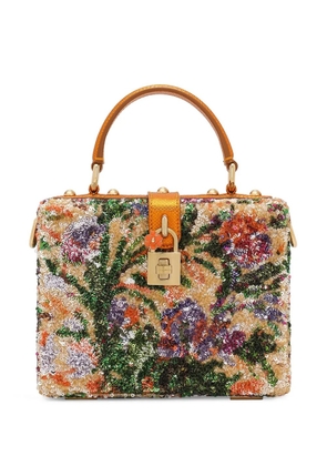 Dolce & Gabbana Dolce Box sequin-embellished tote bag - Orange