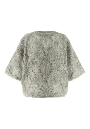 Brunello Cucinelli sequin knitted sweater - Grey