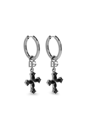 Dolce & Gabbana cross-pendant earrings - Silver