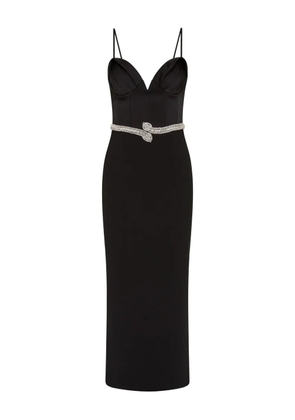Rebecca Vallance Lilith snake-belt midi dress - Black