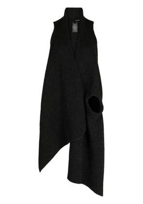 Isabel Benenato asymmetric knitted vest - Grey