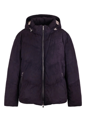 Brunello Cucinelli zip-up hooded jacket - Blue